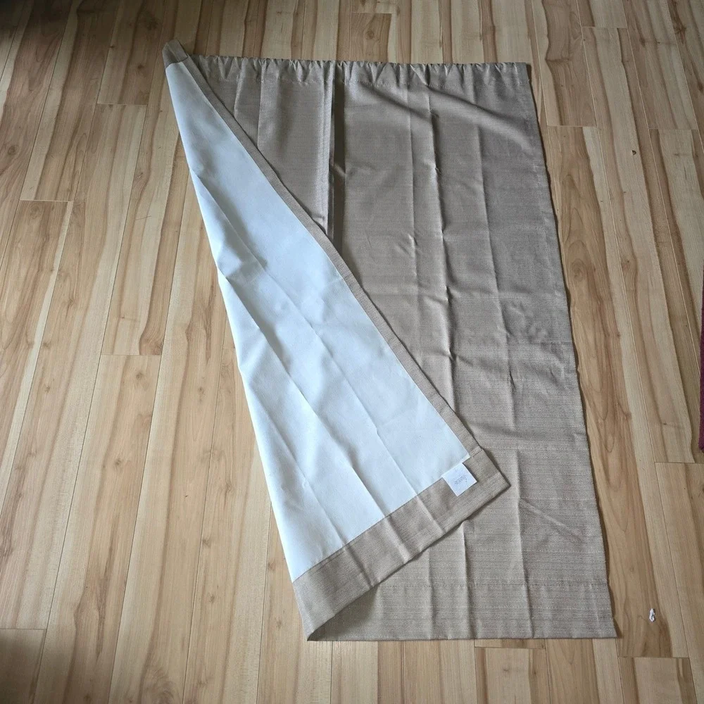 Two Room Darkening Window‎ Curtains Beige in Color 55